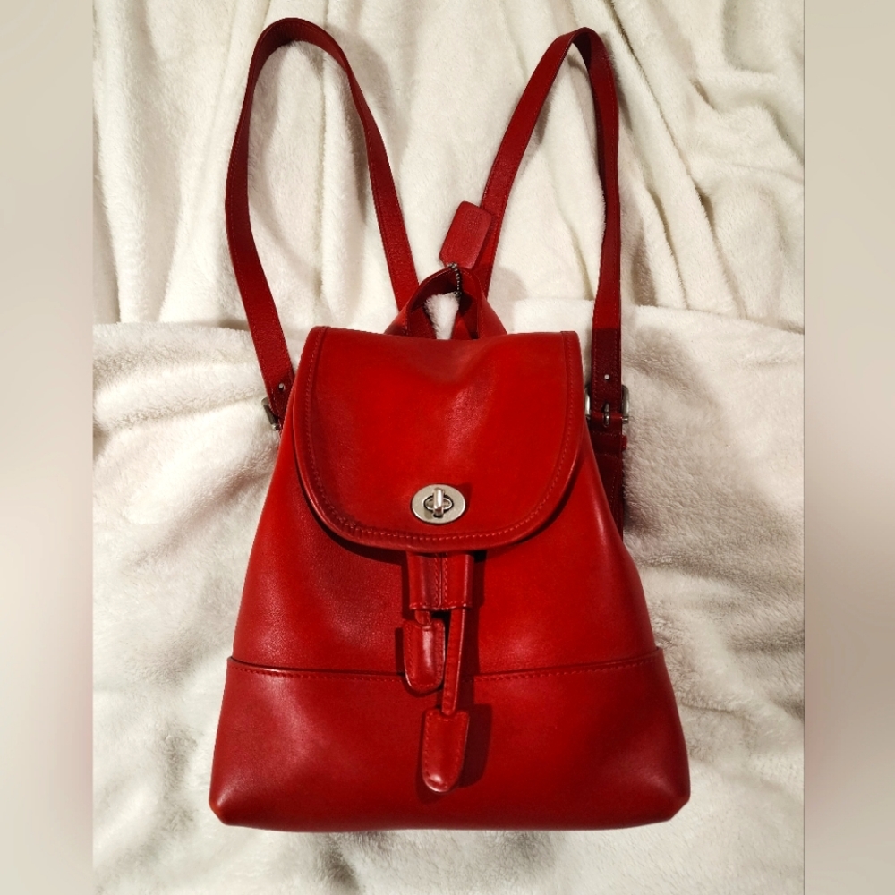 Red COACH Backpack